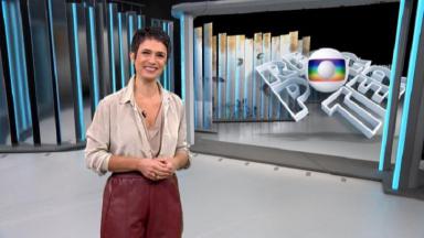 Sandra Annemberg apresentando o Globo Repórter 