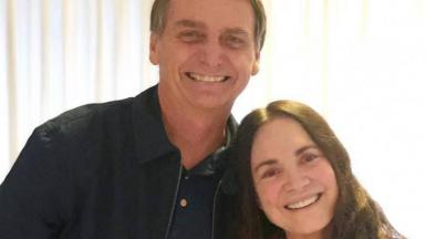 Jair Bolsonaro e Regina Duarte 