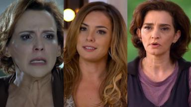 Ana Beatriz Nogueira, Regiane Alves e Gisele Fróes em cenas da novela A Vida da Gente, em reprise na Globo 