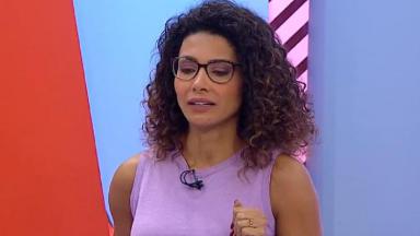 Jornalista da Globo Minas, Aline Aguiar chora em participação no Globo Esporte do Dia da Consciência Negra 