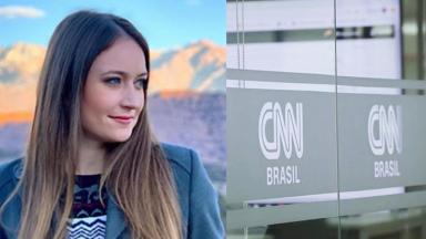  Amábyle Sandri e logos da CNN Brasil 
