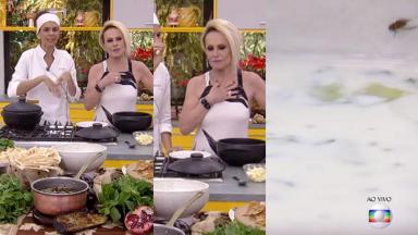 Ana Maria Braga se choca com barata em prato exibido ao vivo no Mais Você 