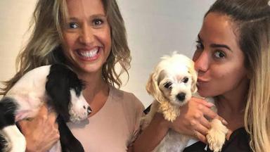 Anitta e Luisa Mell com cachorrinhos 