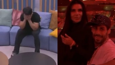 Arturo Carmona vê Dania Mendez sentada no colo de Cara de Sapato no BBB 23 