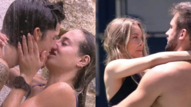 Gabriel Tavares e Bruna Griphao se beijam no BBB 23; no BBB 21, Carla Diaz se envolveu com Arthur Picoli 