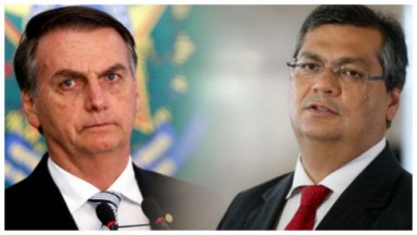 Bolsonaro e Dino em foto 