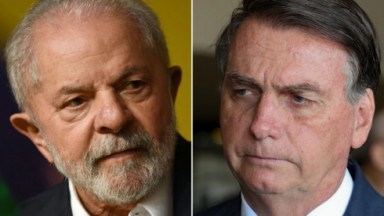 Lula e Bolsonaro em montagem 