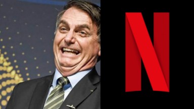 Bolsonaro e logo da Netflix 