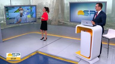 O repórter André Luís Rosa chama por Glória Vanique no Bom dia SP 