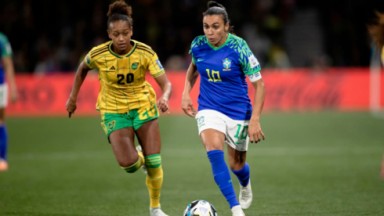 Marta em campo pelo Brasil na Copa do Mundo Feminina 