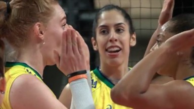 Seleção feminina do Brasil no vôlei venceu a Alemanha na Liga das Nações 