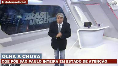 José Luiz Datena apresenta o Brasil Urgente desta quarta-feira (18) 