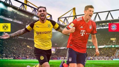 Jogadores do Borussia Dortmund e Bayern, da Bundesliga 