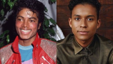 Montagem de fotos de Michael Jackson e Jaafar Jackson 