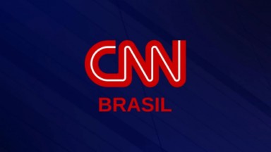 Logo da CNN Brasil em vermelho com fundo azul marinho 