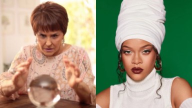 Montagem de fotos de Marcia Sensitiva e Rihanna 