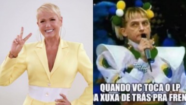Montagem de fotos de Xuxa e meme com Jair Bolsonaro 