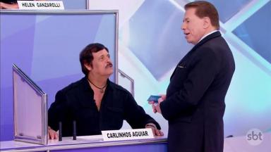 Carlinhos Aguiar e Silvio Santos no Jogo dos Pontinhos 