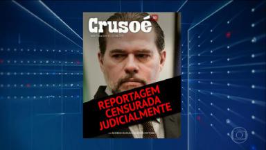Revista Crusoé acusando STF de censurar reportagem 
