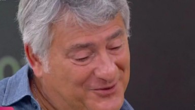 Cléber Machado chorando ao vivo na Globo  