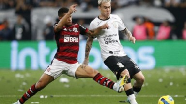 Parte do jogo entre Corinthians e Flamengo 