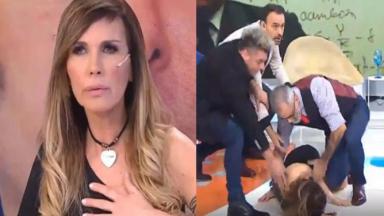 Daniela Pérez desmaia ao vivo após sofrer AVC 