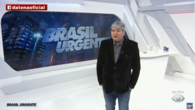 Datena apresentando o Brasil Urgente 