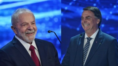 Lula e Bolsonaro no Debate na Band 