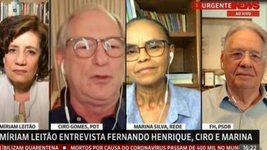 Miriam Leitão, Ciro Gomes, Marina Silva e FHC 