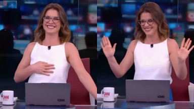 Elisa Veeck tem crise de riso com notícia na CNN Brasil 