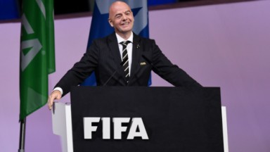 Presidente da Fifa em foto 