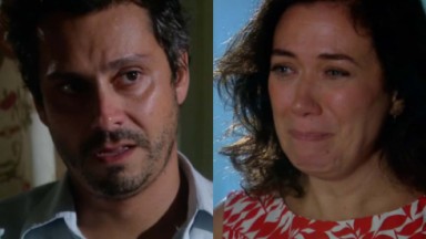 Alexandre Nero e Lilia Cabral como Vanderlei e Catarina na novela A Favorita, em reprise na Globo 
