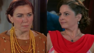 Lilia Cabral e Drica Moraes como Bárbara e Márcia na novela Chocolate com Pimenta, em reprise na Globo 