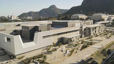 Maquete mostra imagem aérea dos três novos estúdios da Globo 