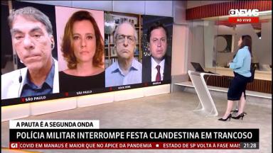 Comentaristas e apresentadora da GloboNews 