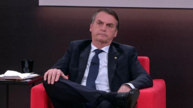 Bolsonaro durante entrevista em campanha eleitoral 