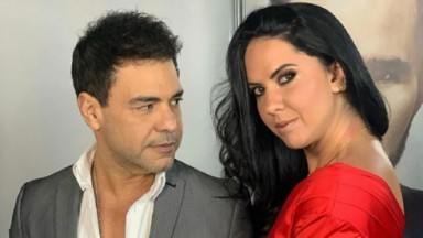 Zezé Di Camargo e Graciele Lacerda lado a lado 