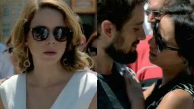 Leandra Leal, Rafael Cardoso e Andreia Horta em cena da novela Império, em reprise na Globo 