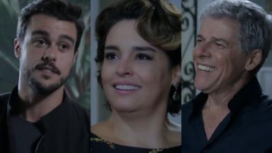 Joaquim Lopes, Suzy Rêgo e José Mayer em cena do último capítulo da novela Império, em reprise na Globo 