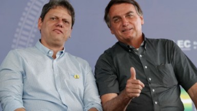Bolsonaro e Tarcísio em foto 
