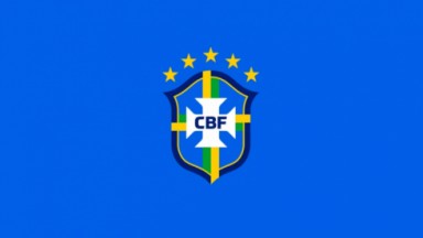 Símbolo da CBF em fundo azul 