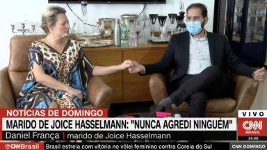 Joice Hasselmann e Daniel França em entrevista à CNN Brasil 