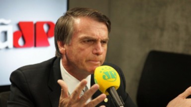 Jair Bolsonaro em um programa da Jovem Pan 