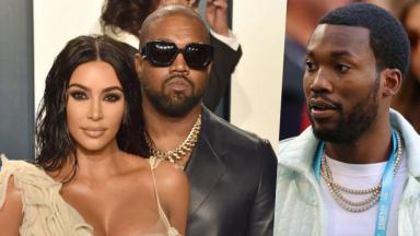 Kim Kardashian, Kanye West e Meek Mill 