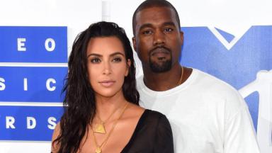 Kim Kardashian e o marido Kanye West 