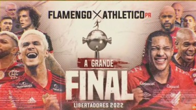Flamengo e Athletico-PR em chamada da final da Libertadores 
