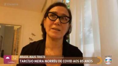 Lília Cabral chorando ao vivo no Encontro 