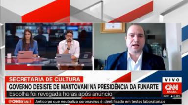 Phelipe Siani e Mari Palma entrevistam Dante Mantovani na CNN Brasil 