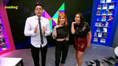 Fabio Gomes, Mari Ayrez e Fernanda Pineda, apresentadores da Loading TV 