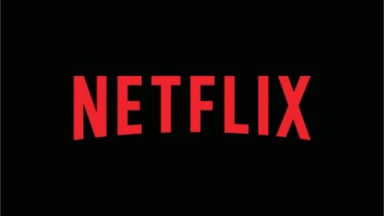 Logo da Netflix em vermelho e fundo preto  